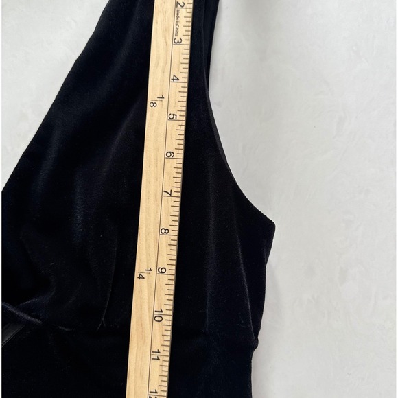 Vintage Robbie Bee Womens Velvet Whimsigoth Midi Dress Size 6 Black Fairy Grunge - Picture 9 of 11